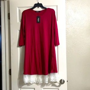3/4 sleeve oversize shirt.